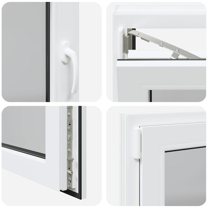 vidaXL Finestra da cantina "RISOR" 80x70 cm anta ribalta DIN sinistra bianca