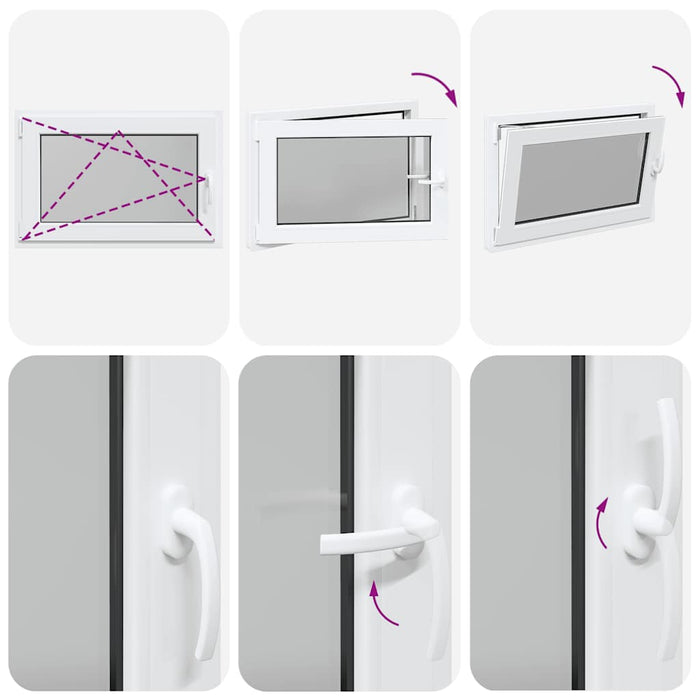 Finestra da cantina "RISOR" 90x50 cm anta ribalta DIN sinistra bianca