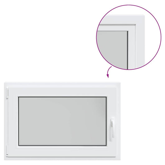 vidaXL Finestra Seminterrato RISOR 90x60 cm Anta Ribalta DIN Sinistra