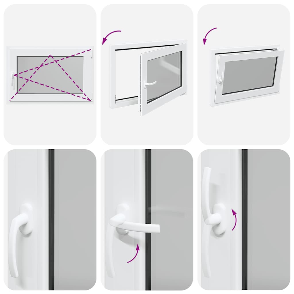 Finestra da cantina "RISOR" 90x70 cm Anta-ribalta DIN Destra Bianca 4108361