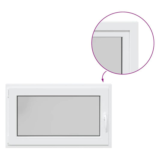 Finestra da cantina "RISOR" 100x50 cm anta ribalta DIN sinistra bianca