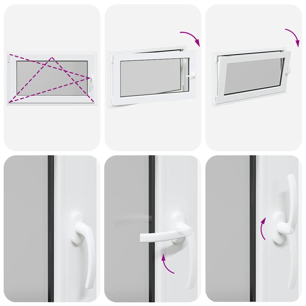 Finestra da cantina "RISOR" 100x50 cm anta ribalta DIN sinistra bianca