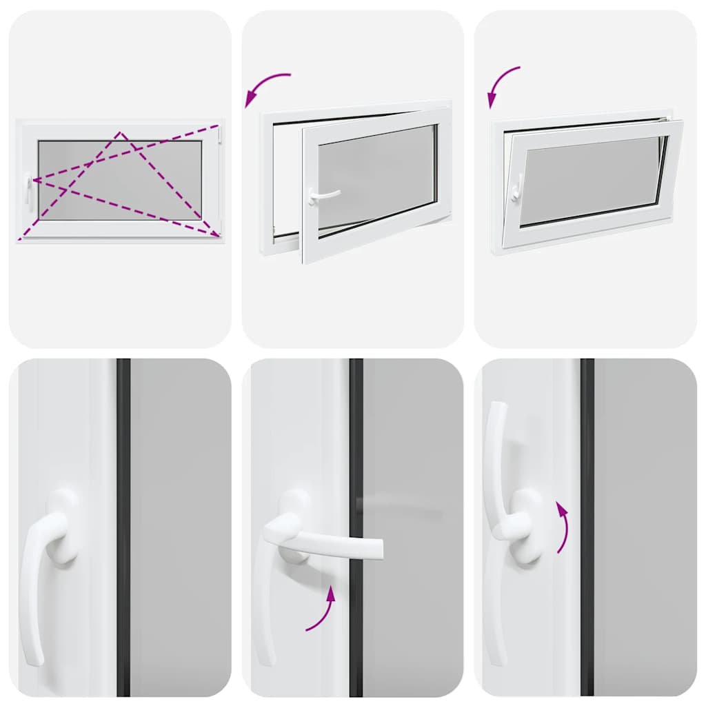 Finestra per cantina "RISOR" 100x60 cm Anta-ribalta DIN Destra Bianca 4108365