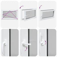 Finestra per cantina "RISOR" 100x60 cm Anta-ribalta DIN Destra Bianca 4108365