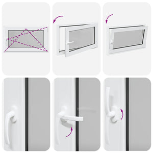 Finestra per cantina "RISOR" 100x60 cm Anta-ribalta DIN Destra Bianca 4108365