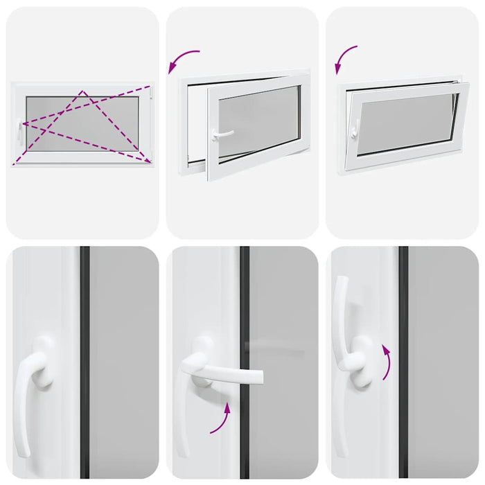 Finestra per cantina "RISOR" 100x60 cm Anta-ribalta DIN Destra Bianca 4108365