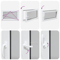 Finestra da cantina "RISOR" 100x70 cm Anta-ribalta DIN Destra Bianca