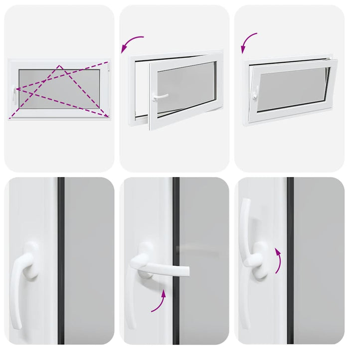 Finestra da cantina "RISOR" 100x70 cm Anta-ribalta DIN Destra Bianca