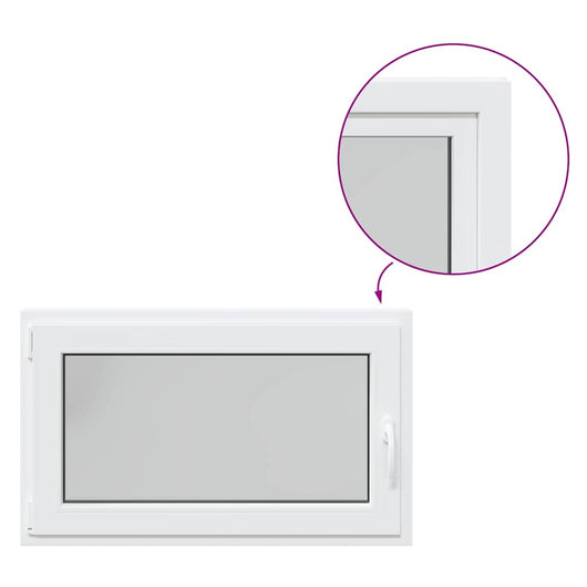 vidaXL Finestra da cantina "RISOR" 100x70 cm anta ribalta DIN sinistra bianca