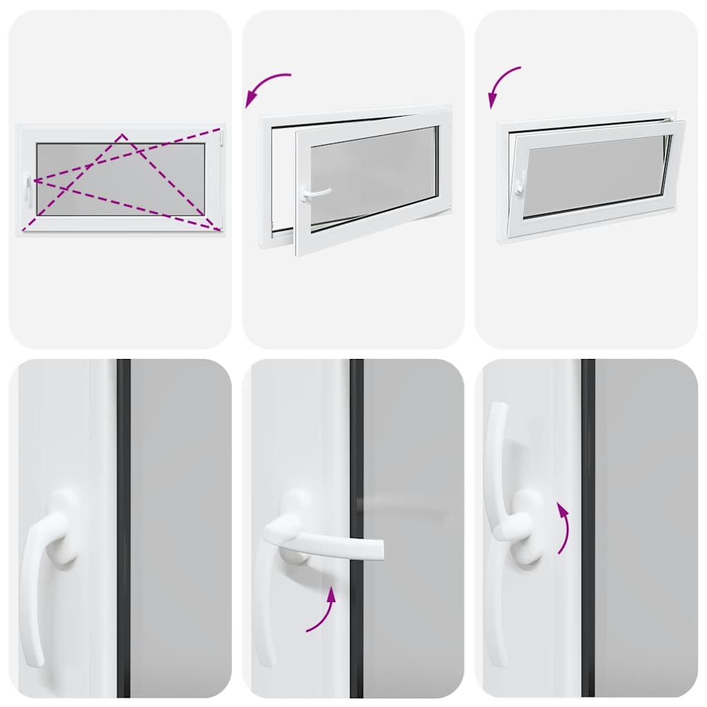 Finestra da cantina "RISOR" 110x70 cm Anta-ribalta DIN Destra Bianca