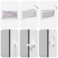 vidaXL Finestra da cantina "RISOR" 110x70 cm anta ribalta DIN sinistra bianca