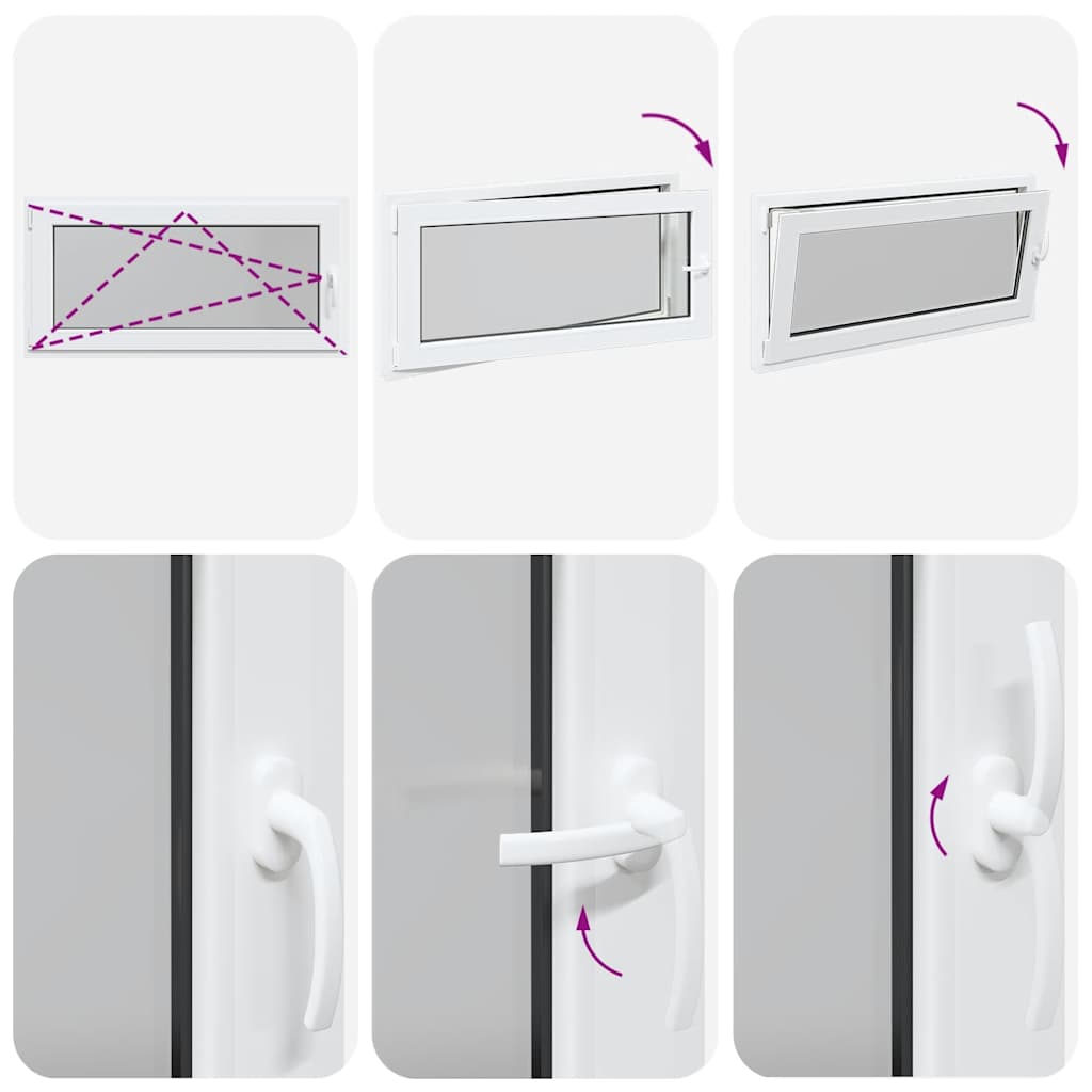 vidaXL Finestra Seminterrato RISOR 120x60 cm Anta Ribalta DIN Sinistra