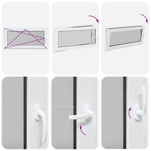 vidaXL Finestra Seminterrato RISOR 120x60 cm Anta Ribalta DIN Sinistra