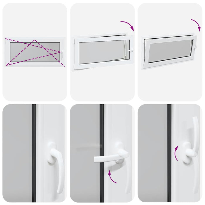 vidaXL Finestra Seminterrato RISOR 120x60 cm Anta Ribalta DIN Sinistra