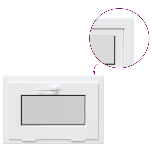 Finestra Seminterrato RISOR 60x40 cm Tilt 3 Vetri Bianco 4108377