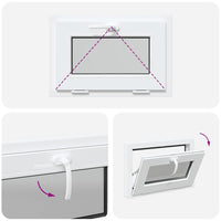 vidaXL Finestra Seminterrato RISOR 60x40 cm Tilt 3 Vetri Bianco