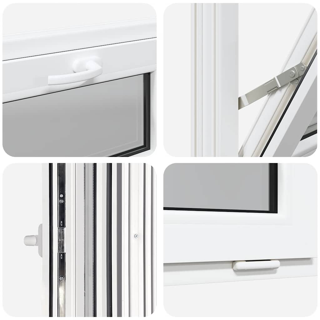 vidaXL Finestra Seminterrato RISOR 60x40 cm Tilt 3 Vetri Bianco