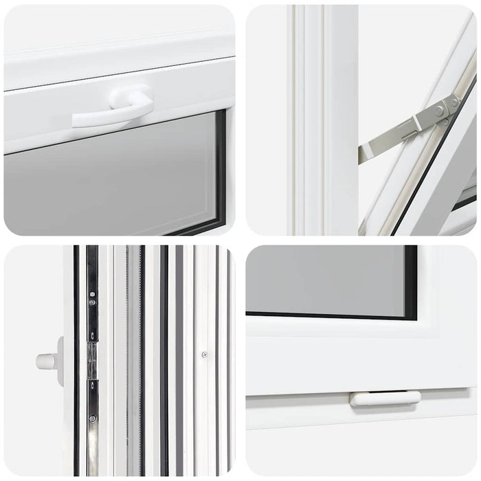 vidaXL Finestra Seminterrato RISOR 60x40 cm Tilt 3 Vetri Bianco