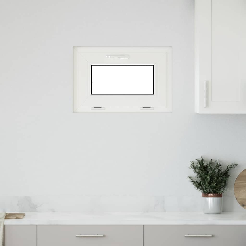 vidaXL Finestra Seminterrato RISOR 60x40 cm Tilt 3 Vetri Bianco