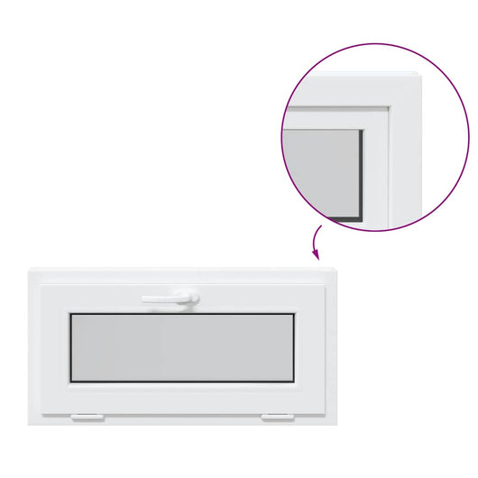 Finestra Seminterrato RISOR 80x40 cm Tilt 3 Vetri Bianco 4108378