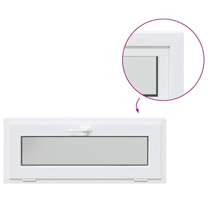 vidaXL Finestra Seminterrato RISOR 110x40 cm Tilt 3 Vetri Bianco