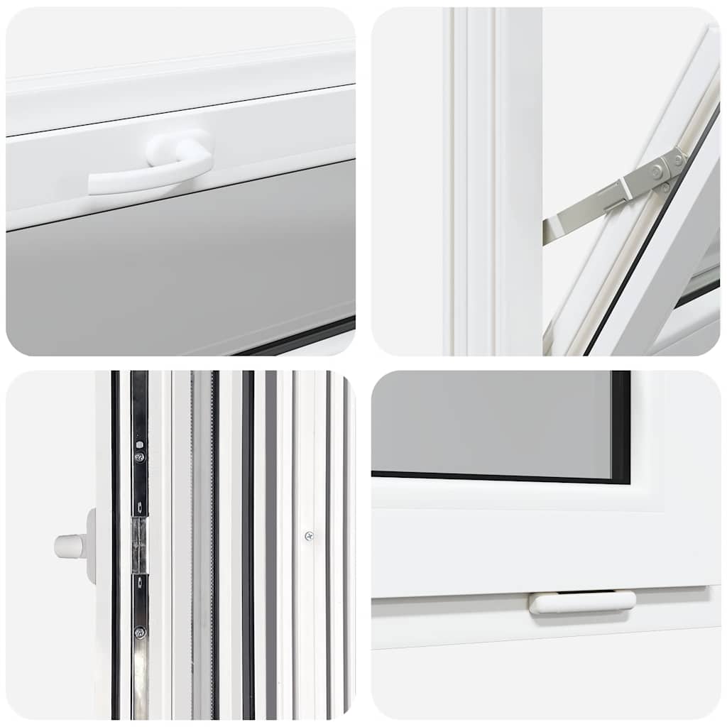 vidaXL Finestra Seminterrato RISOR 110x40 cm Tilt 3 Vetri Bianco