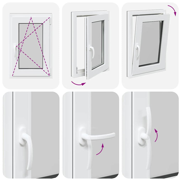 Finestra da cantina "RISOR" 50x75 cm Anta-ribalta DIN Destra Antracite