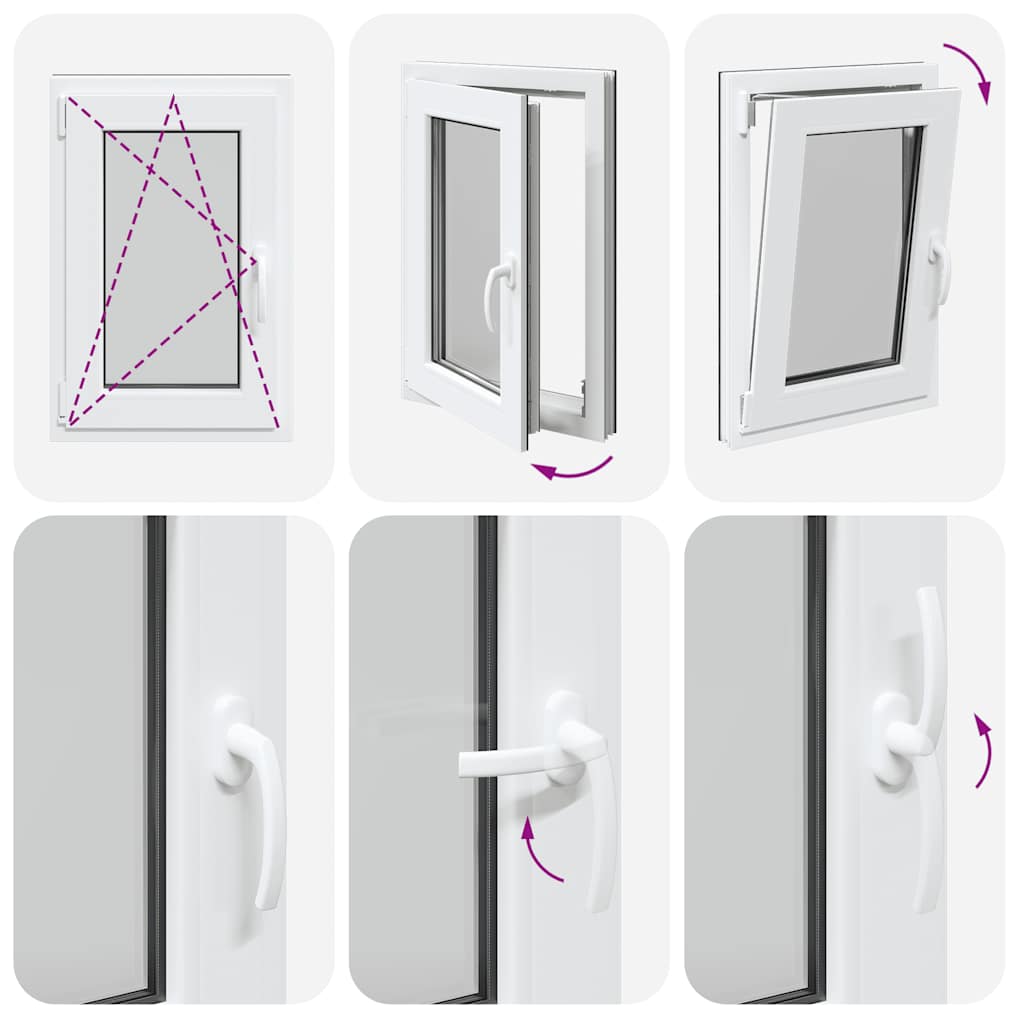 Finestra da cantina "RISOR" 50x75 cm anta-ribalta DIN sinistra antracite 4108385