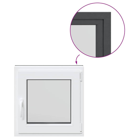 Finestra per Seminterrato RISOR 60x60cm Anta Ribalta DIN Destra 4108386