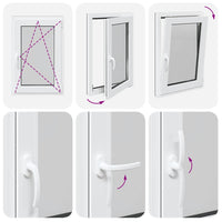 vidaXL Finestra per Seminterrato RISOR 60x80cm Anta Ribalta DIN Destra