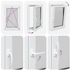 vidaXL Finestra per Seminterrato RISOR 60x80cm Anta Ribalta DIN Destra