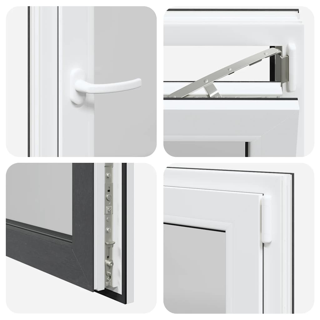 vidaXL Finestra per Seminterrato RISOR 60x80cm Anta Ribalta DIN Destra