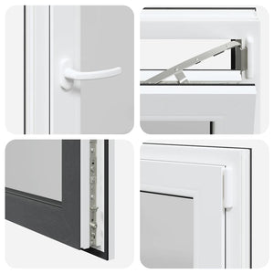 vidaXL Finestra per Seminterrato RISOR 60x80cm Anta Ribalta DIN Destra