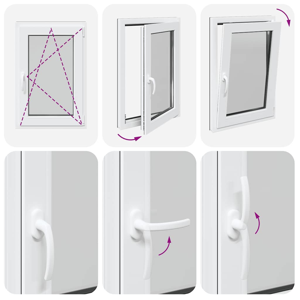 Finestra da cantina "RISOR" 60x100 cm Anta-ribalta DIN Destra Antracite
