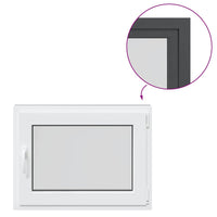 vidaXL Finestra da cantina "RISOR" 80x50 cm anta-ribalta DIN destra antracite