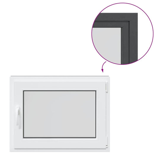 Finestra per Seminterrato RISOR 80x50cm Anta Ribalta DIN Destra 4108394