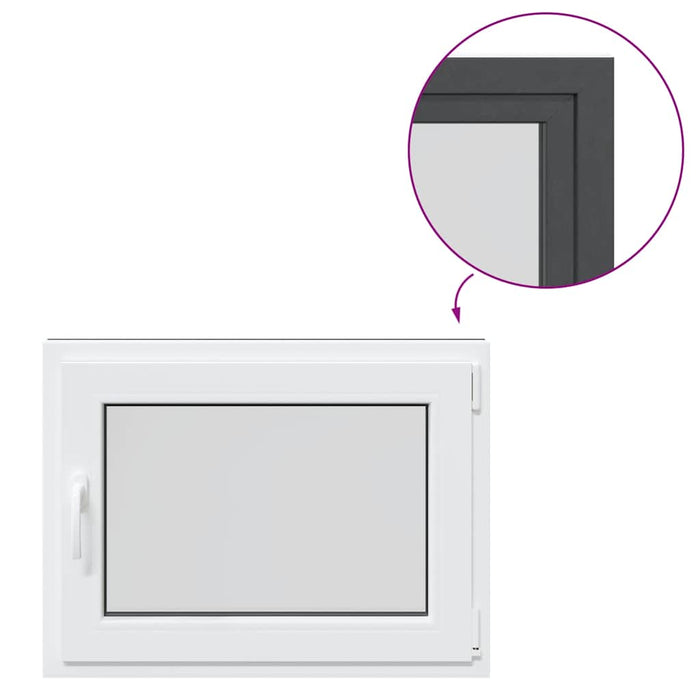 Finestra per Seminterrato RISOR 80x50cm Anta Ribalta DIN Destra 4108394