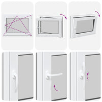 vidaXL Finestra da cantina "RISOR" 80x50 cm anta-ribalta DIN destra antracite