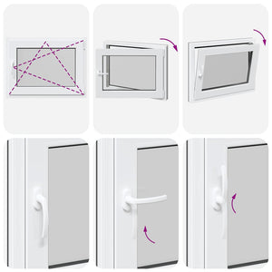 vidaXL Finestra da cantina "RISOR" 80x50 cm anta-ribalta DIN destra antracite