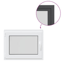 vidaXL Finestra da cantina "RISOR" 80x50 cm anta-ribalta DIN sinistra antracite