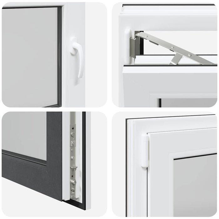 vidaXL Finestra da cantina "RISOR" 80x50 cm anta-ribalta DIN sinistra antracite