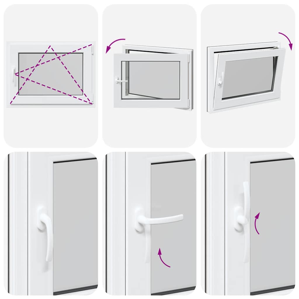 vidaXL Finestra da cantina "RISOR" 80x60 cm anta-ribalta DIN destra antracite
