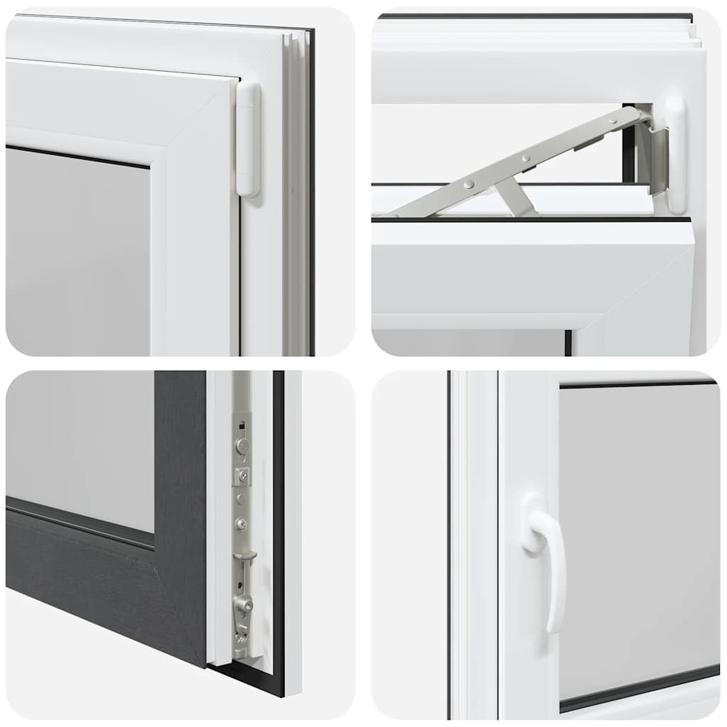 vidaXL Finestra da cantina "RISOR" 80x60 cm anta-ribalta DIN destra antracite