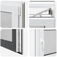 vidaXL Finestra da cantina "RISOR" 80x60 cm anta-ribalta DIN destra antracite