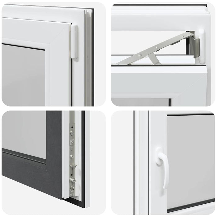 vidaXL Finestra da cantina "RISOR" 80x60 cm anta-ribalta DIN destra antracite