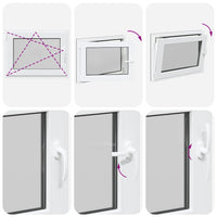 Finestra da cantina "RISOR" 80x70 cm anta-ribalta DIN sinistra antracite