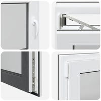 Finestra da cantina "RISOR" 80x70 cm anta-ribalta DIN sinistra antracite