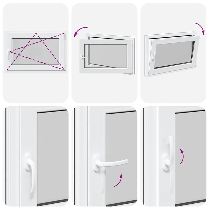 Finestra da cantina "RISOR" 90x50 cm anta-ribalta DIN destra antracite