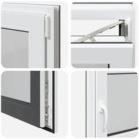 Finestra da cantina "RISOR" 90x50 cm anta-ribalta DIN destra antracite