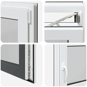 Finestra da cantina "RISOR" 90x50 cm anta-ribalta DIN destra antracite